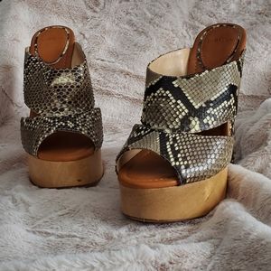 Alexandre Birman Chunky Python Platform Heel *Rare